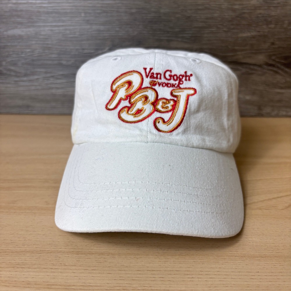 VanGogh Vodka Hat Cap Strap Back White Red‎ PB&J Adjustable